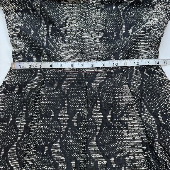 Banana Republic Heritage Metallic Snake Print A Line V Neck Mini Dress‎ Women 2 - Picture 11 of 13